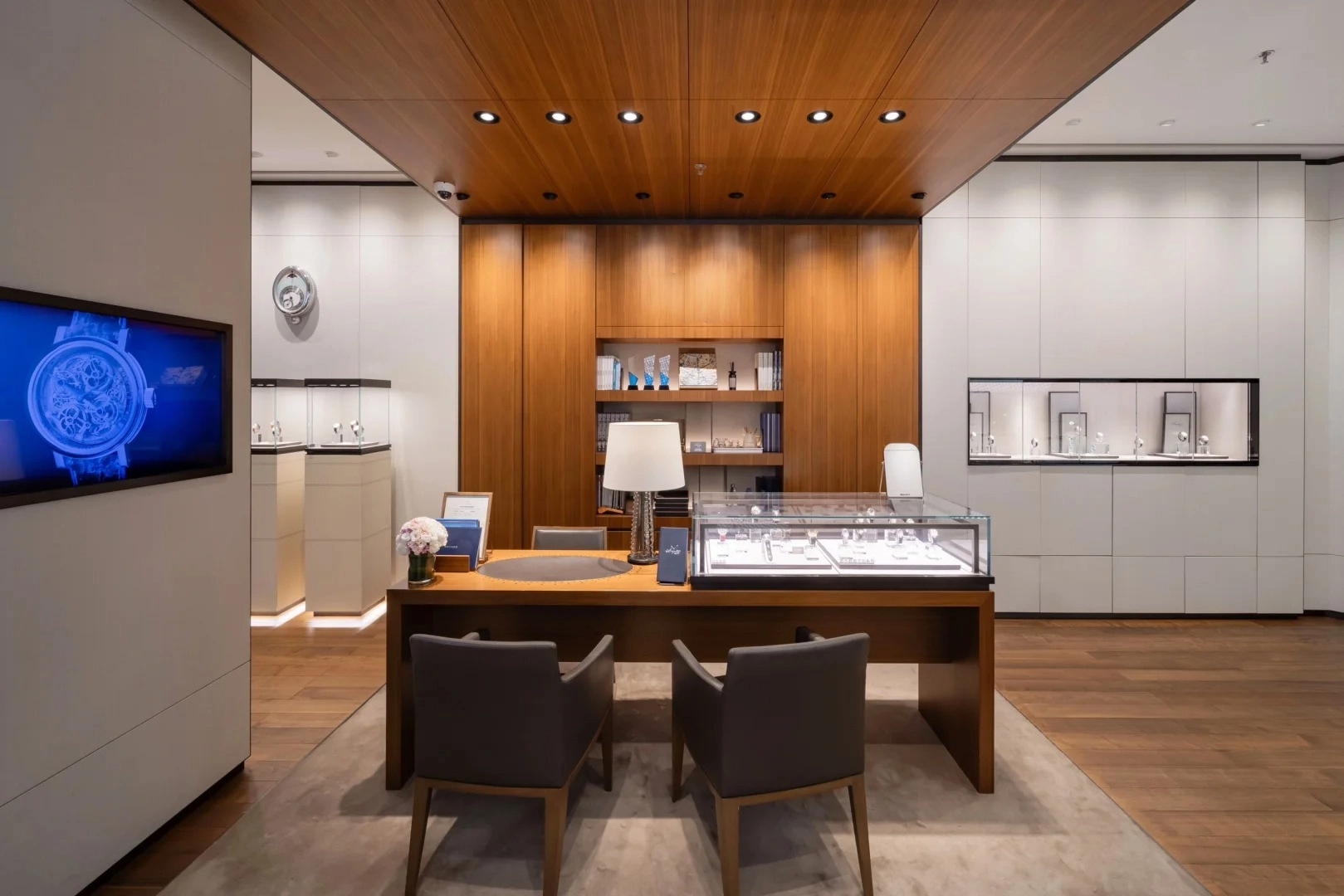 حافظة عرض لمتجر الساعات الزجاجية الحديثة، تصميم خزانة عرض الساعات البسيطة 2