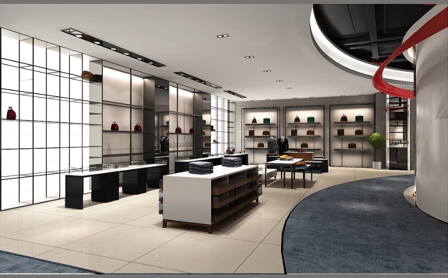 Estrategias de exhibición de líneas de ropa de alta calidad Diseño de interiores de tiendas 1