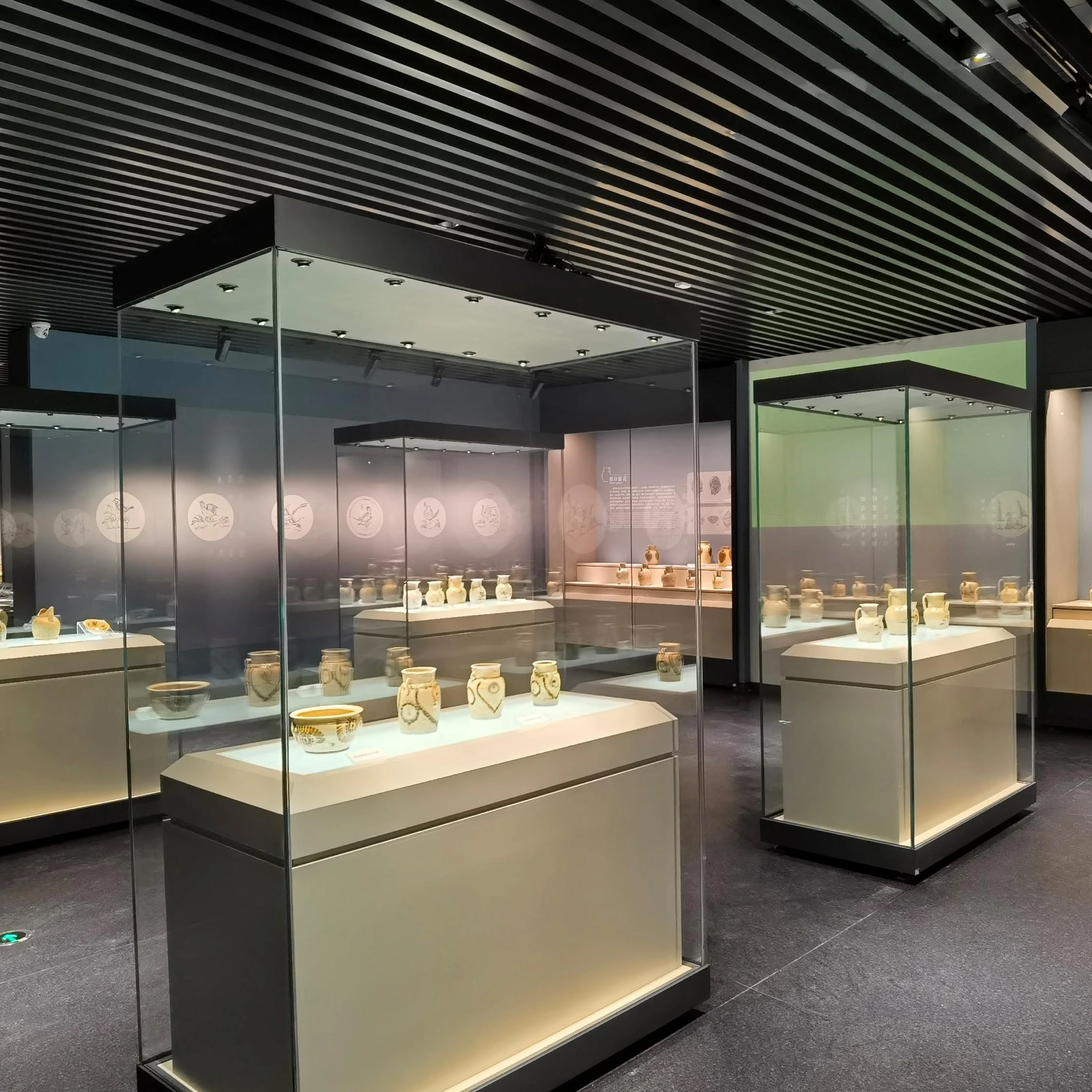 El museo personalizado exhibe vitrinas de vidrio independientes sin marco exquisitas 1