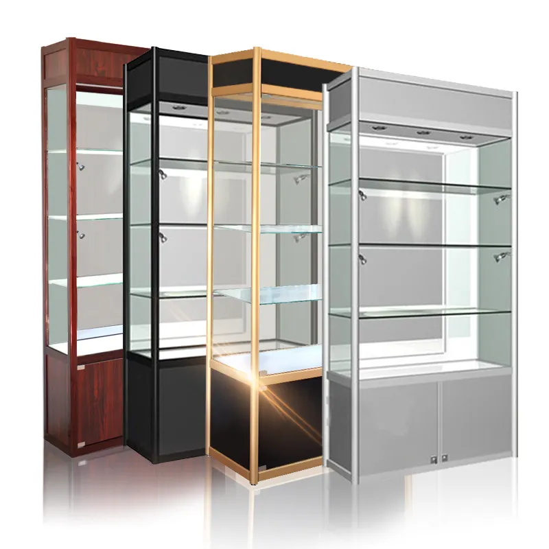 Retail Wall Display Cases 1.Free Design; 2.Value-added Services(provided Free Solution Concept); 3.Installation Instruction; 4. Take Measurements; 5. Professional After-sale Service by LUXE Showcases 2