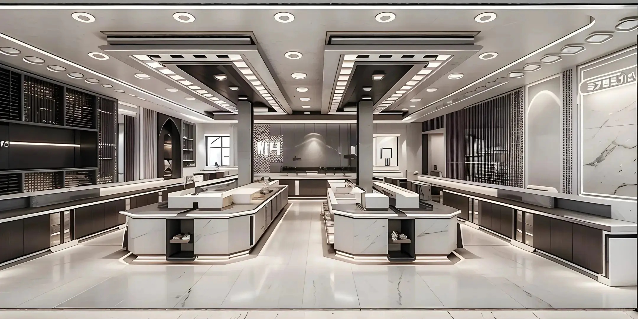 Display Cases for Retail Stores 1.Free Design; 2.Value-added Services(provided Free Solution Concept); 3.Installation Instruction; 4. Take Measurements; 5. Professional After-sale Service by LUXE Showcases 3