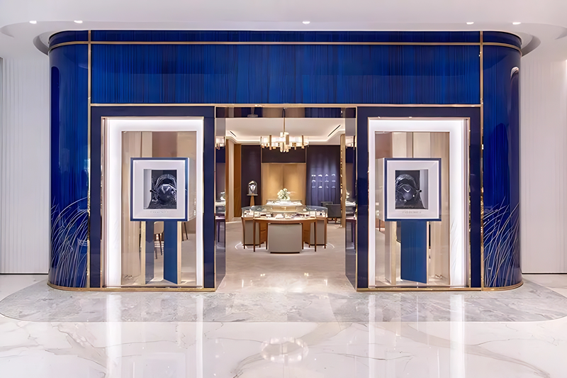 Nuevo diseño de exhibición, escaparate de joyería de tiendas boutique de alta gama personalizado 4