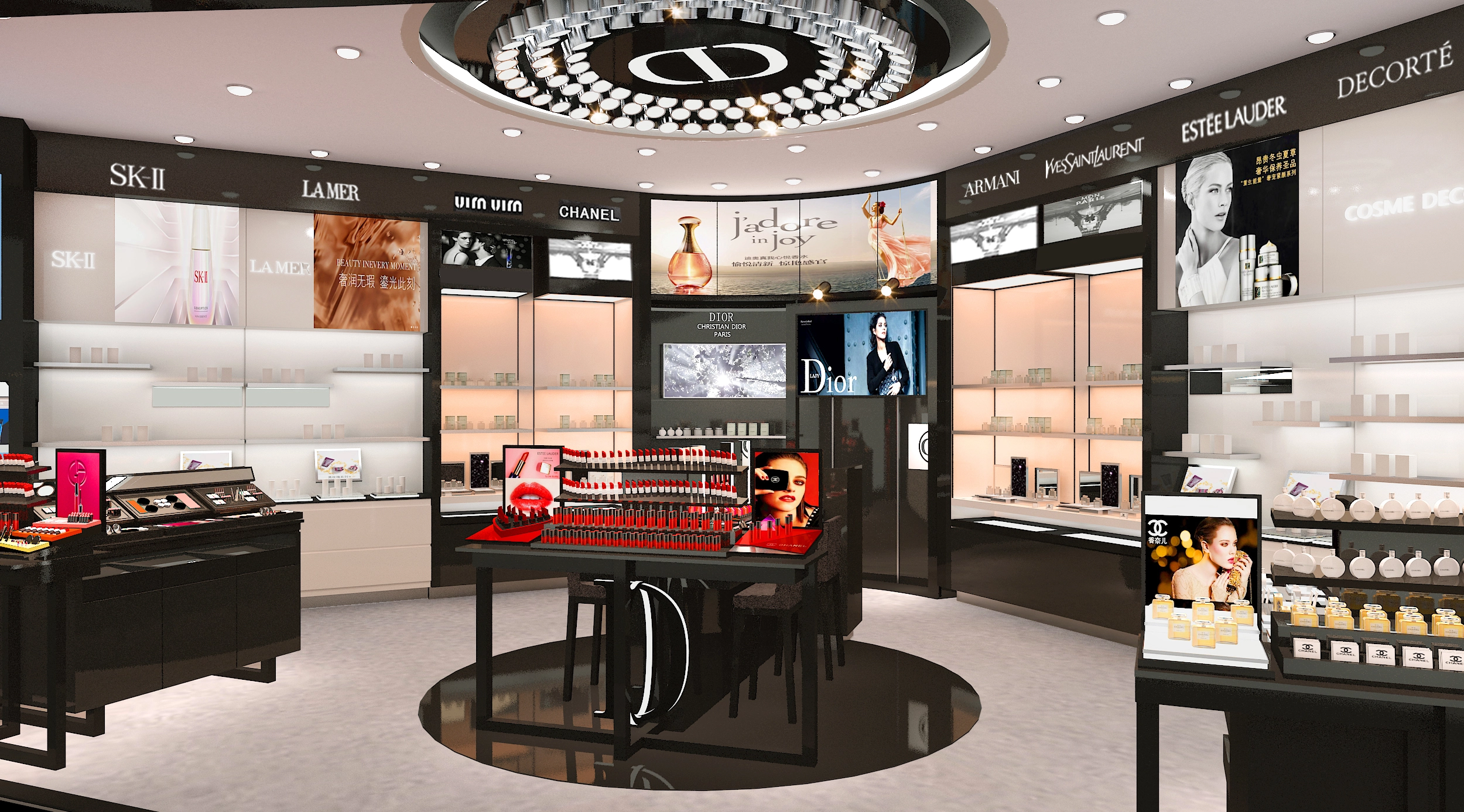 تصميم العطور المهنية يعرض الأثاث المخصص لمتجر مستحضرات التجميل 1
