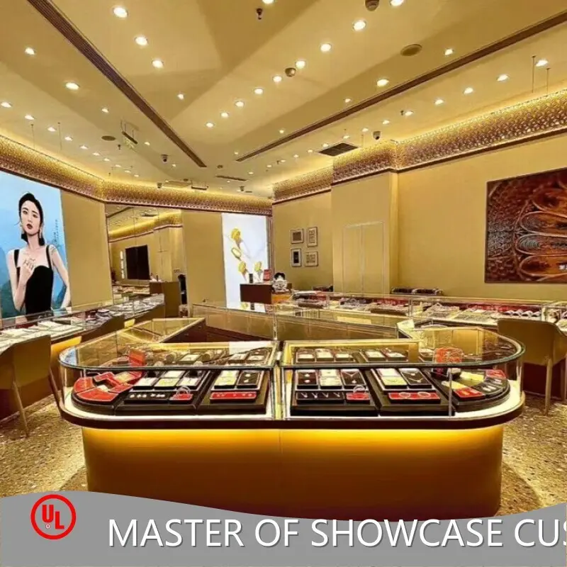 Custom Madealuminum Glass Showcase High-End Jewelry Showcase 1.Free Design; 2.Value-added Services(provided Free Solution Concept); 3.Installation Instruction; 4. Take Measurements; 5. Professional After-sale Service 1