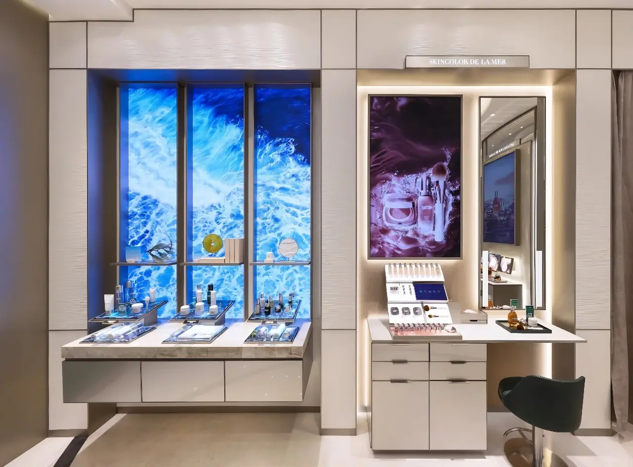 Branded Perfume Display Units Luxury Brand Cosmetic Retail Display by LUXE Showcases 2