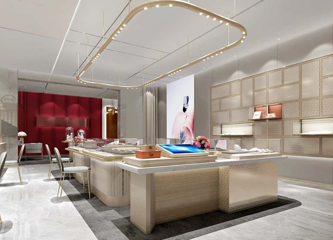 Brand New Design Noble Luxury Jewelry Display Custom Jewelry Showcase Manufacturer 1