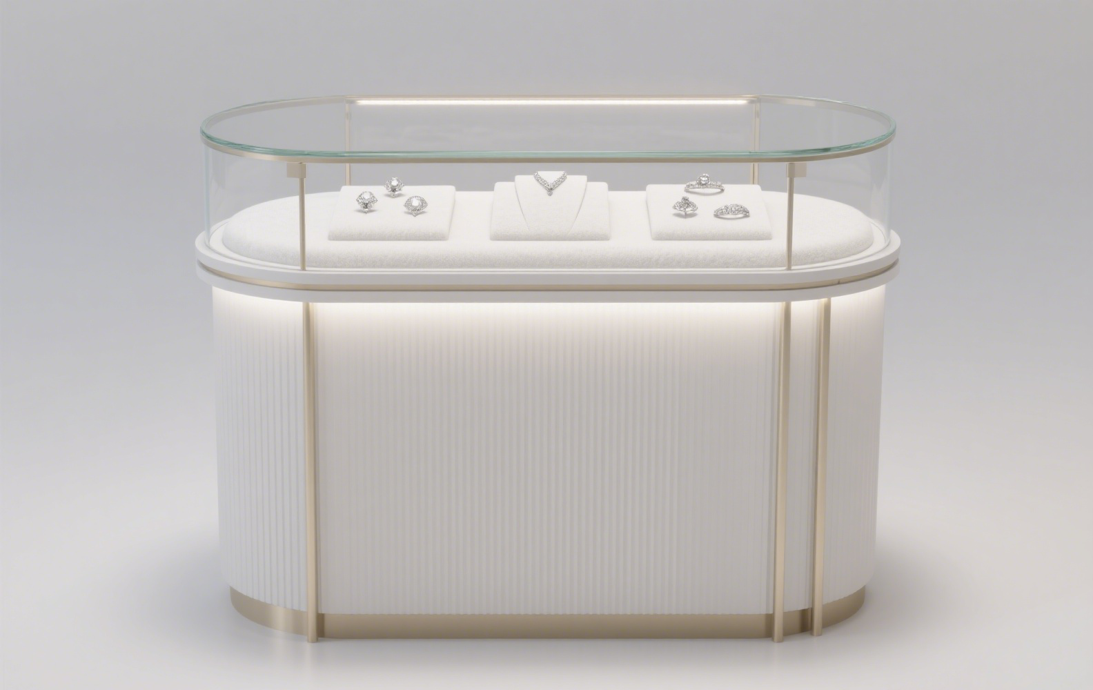 يعرض متجر المجوهرات البيضاء All-White التخصيص حلول تصميم مجوهرات مجوهرات مجوهرات كاملة 5