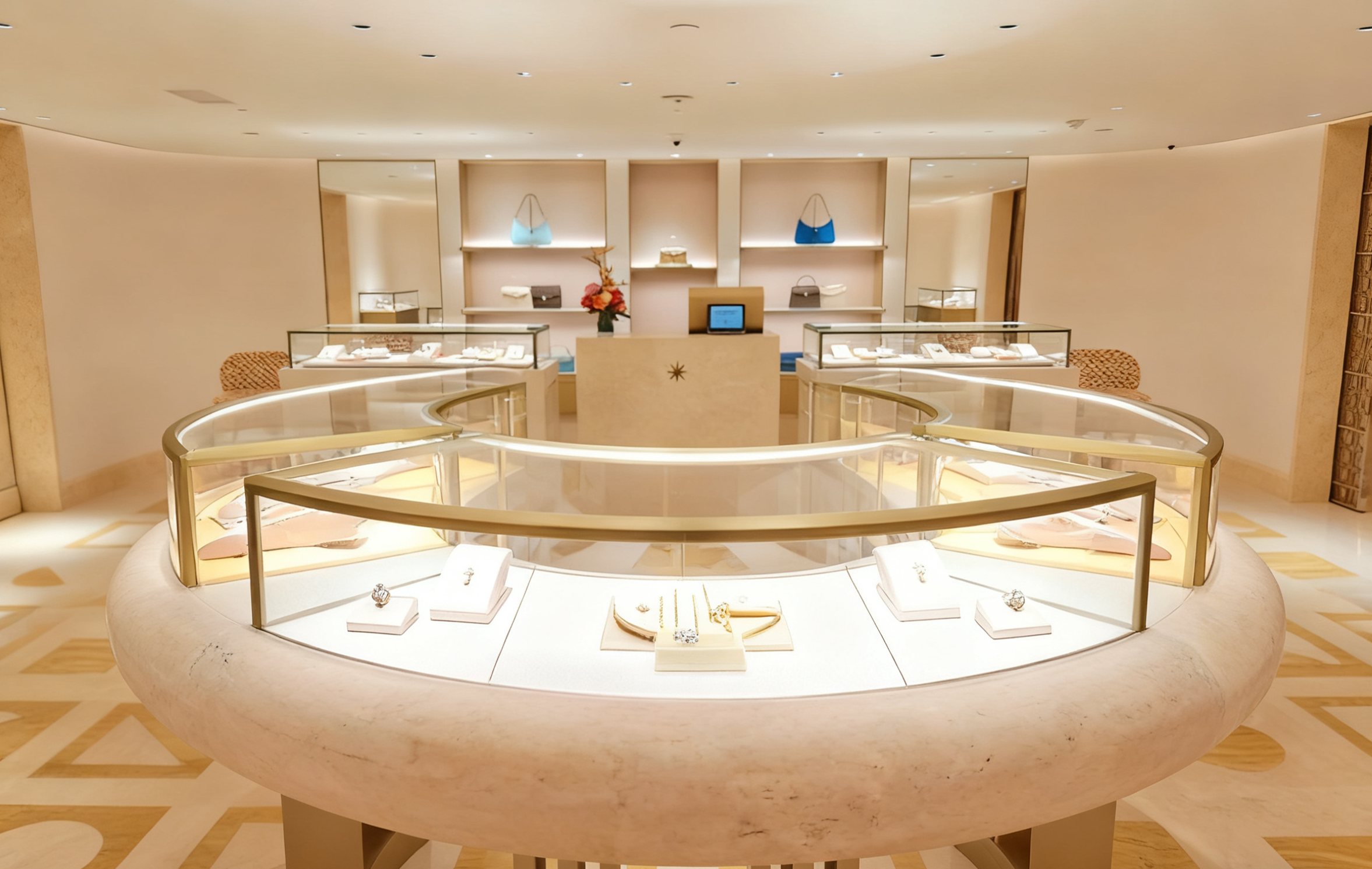 Vitrinas de joyería de lujo personalizadas y vitrinas de joyería estilo Bulgari 5