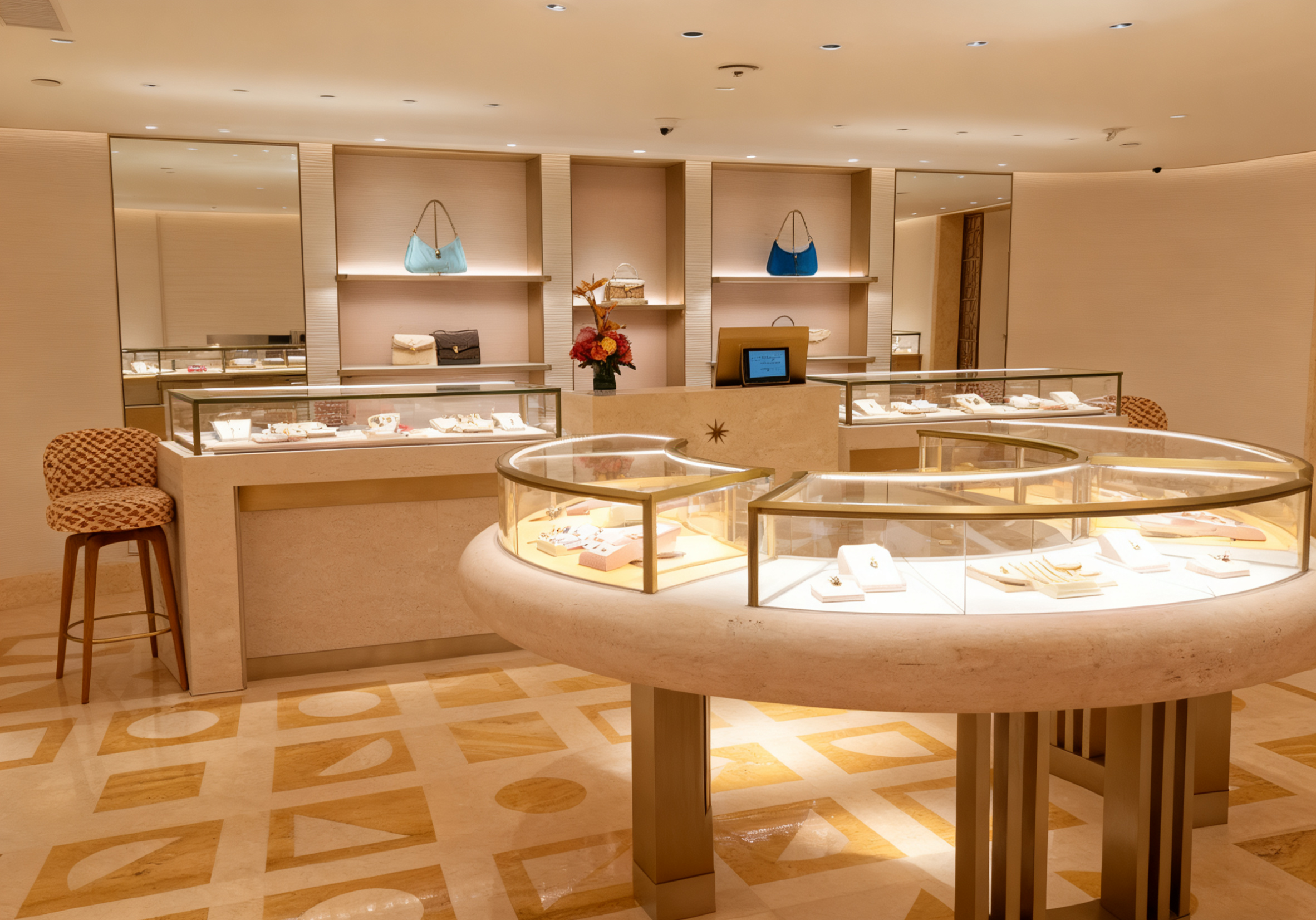 Vitrinas de joyería de lujo personalizadas y vitrinas de joyería estilo Bulgari 6