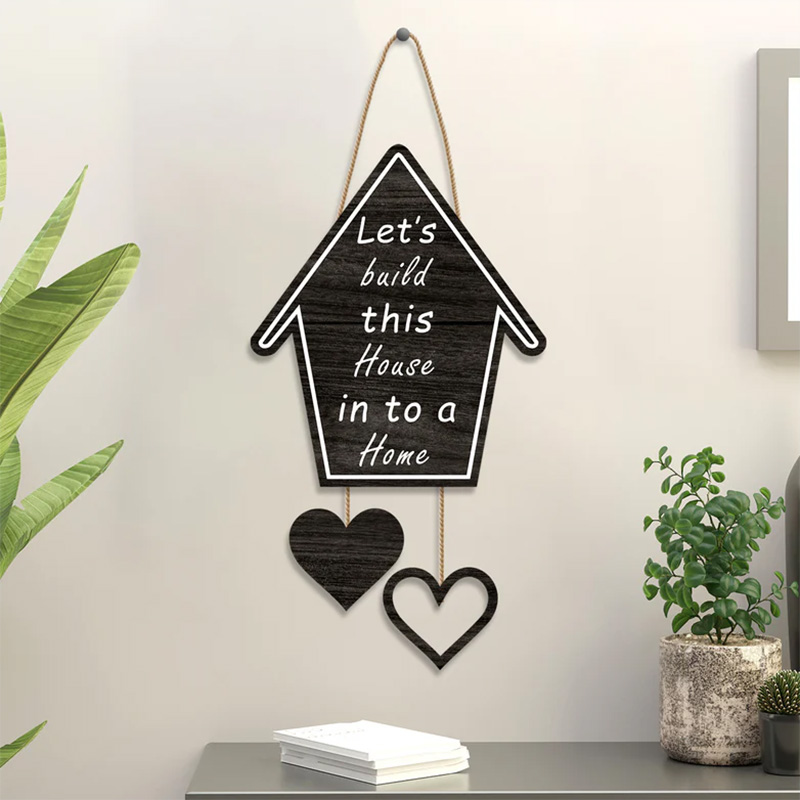 Panneau mural en bois MDF imprimé personnalisé à accrocher à la porte 2