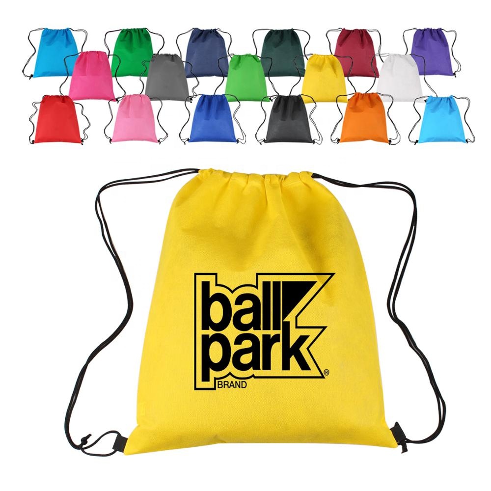 Custom printed Drawstring Backpack Cinch Bag Waterproof Lightweight Storage Sack for Sports 3