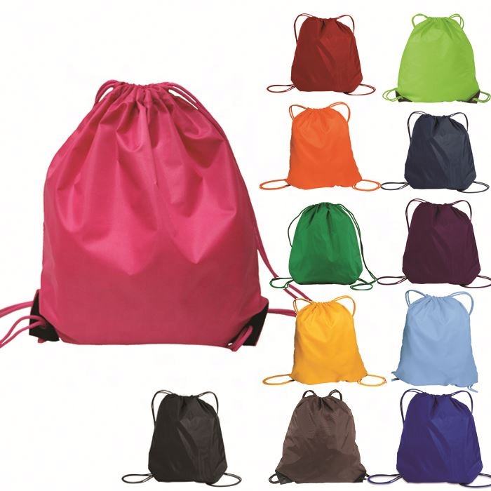 Custom printed Drawstring Backpack Cinch Bag Waterproof Lightweight Storage Sack for Sports 4