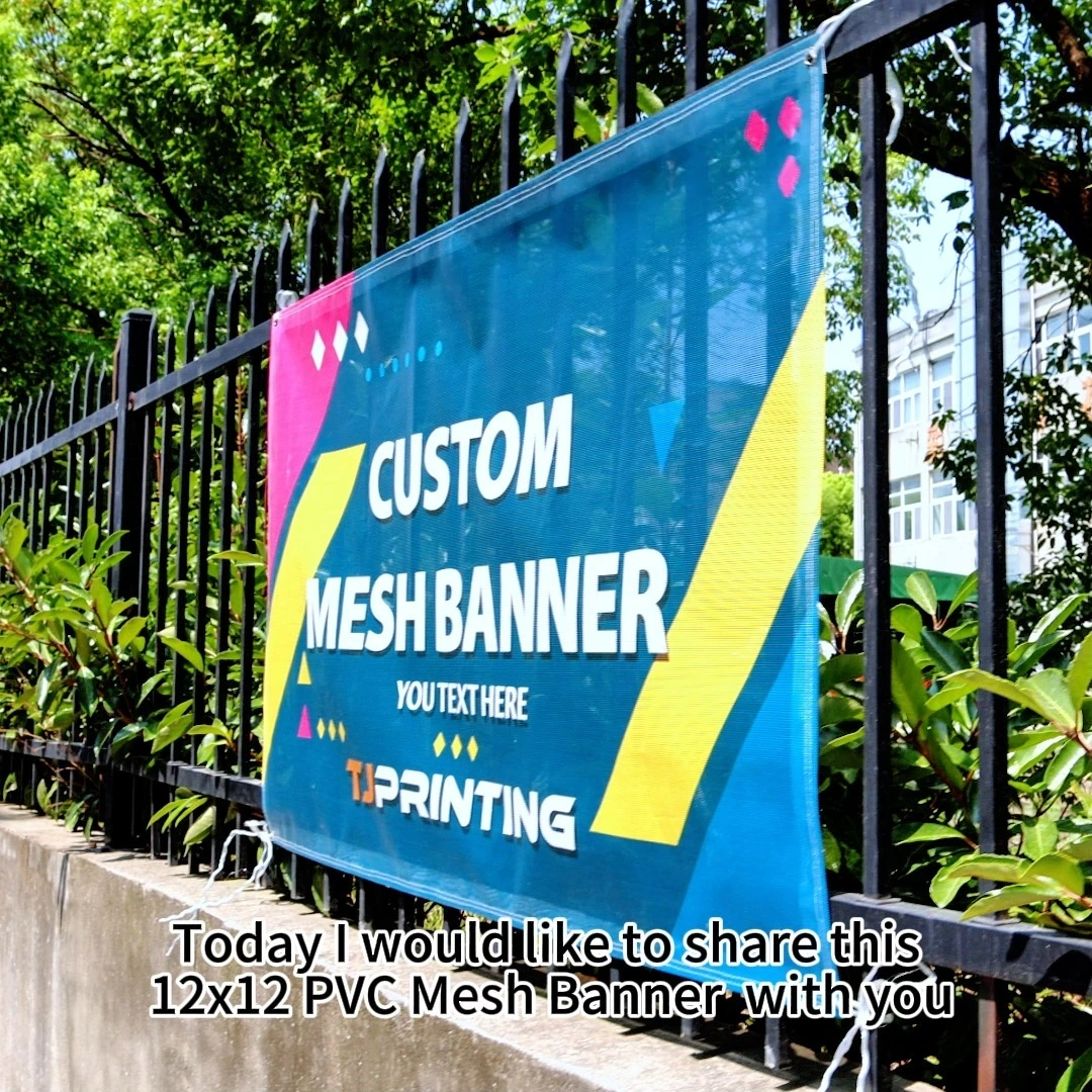 TJ  Brand-260gsm 12x12 PVC Mesh Banner 1