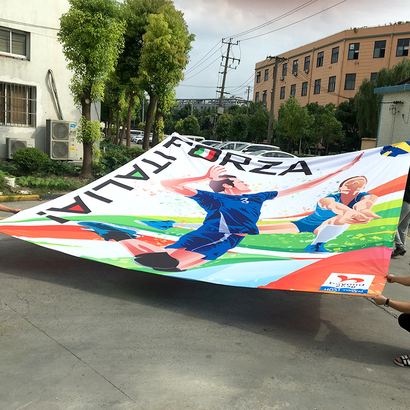 Pancarta de tela con impresión personalizada, pancartas de poliéster para festivales, banderas tifo de fútbol 5