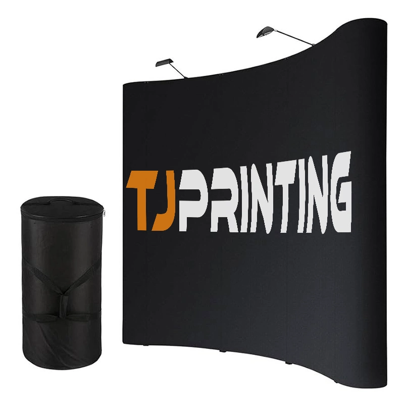 Banner desplegable curvo de la marca TJ - Estilo PVC 1