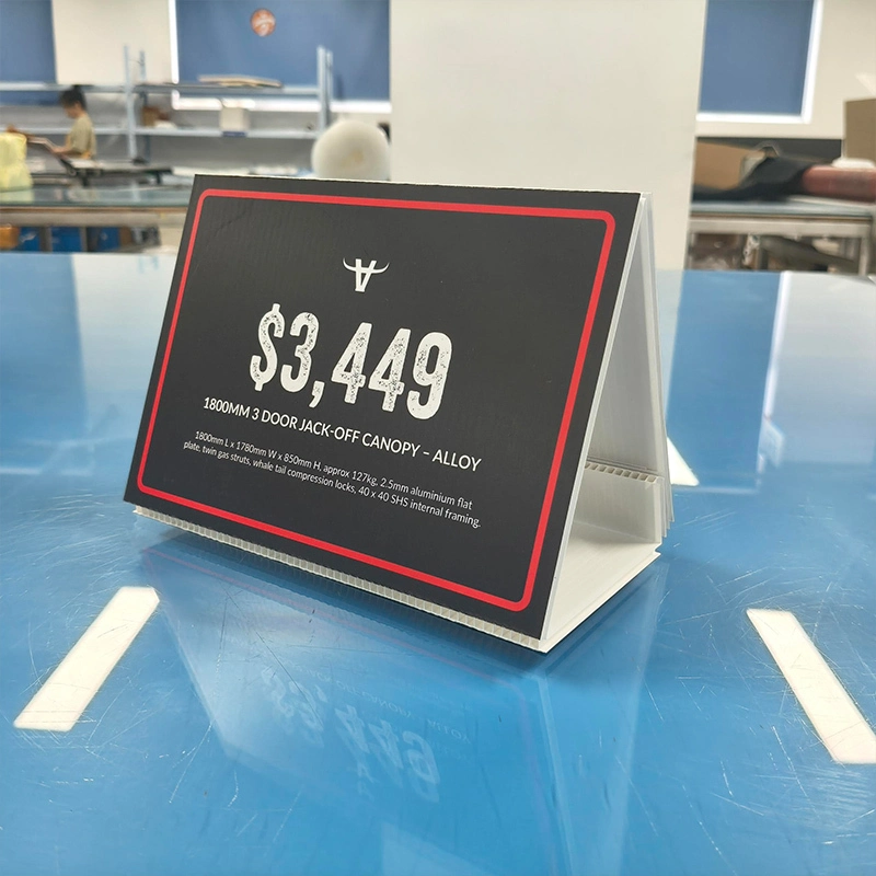 Letrero Corflute de TJ Brand, marco tipo A 1