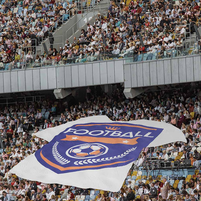 Pancarta de tela con impresión personalizada, pancartas de poliéster para festivales, banderas tifo de fútbol 7