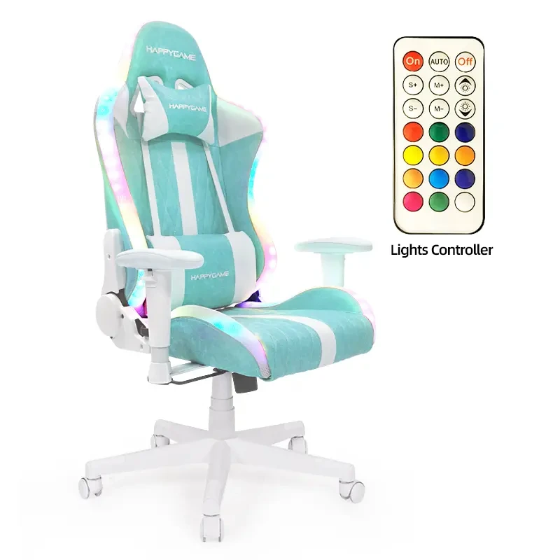 HAPPYGAME Office Gaming Chair Comfortable Swivel Home Office Desk Chair with RGB Light 1