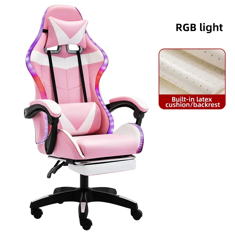 HAPPYGAME Faux Leather PC & Racing Gaming Chair with Footrest 1