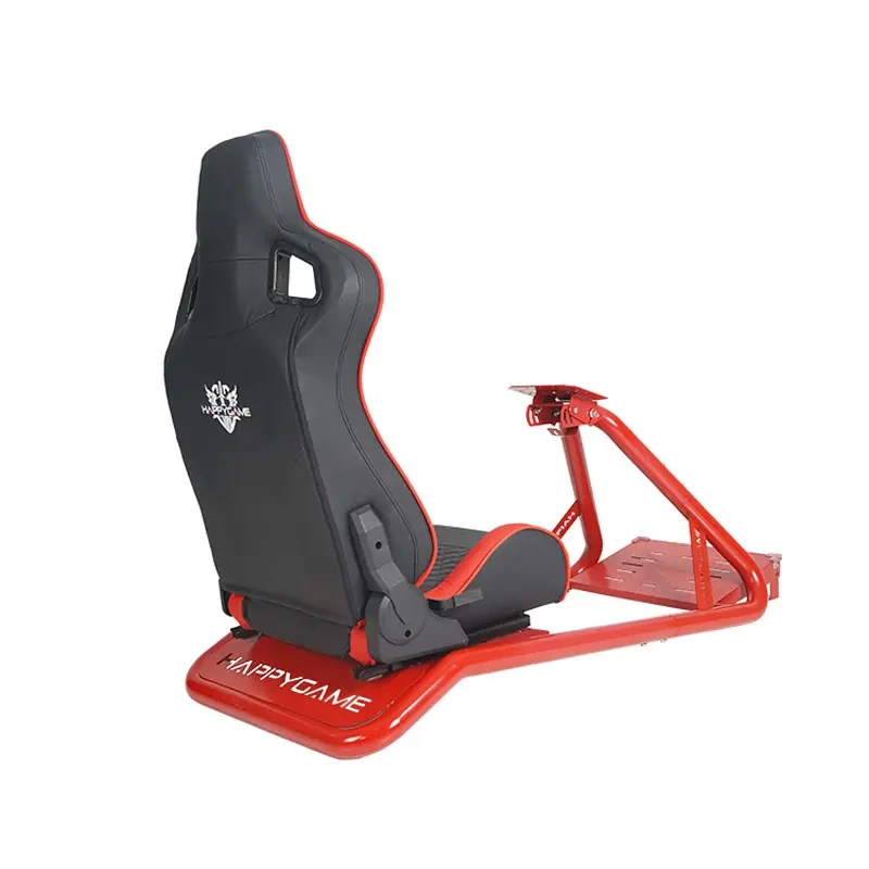 HAPPYGAME Racing Wheel Simulator Stand Cockpit with Racing Seat 1