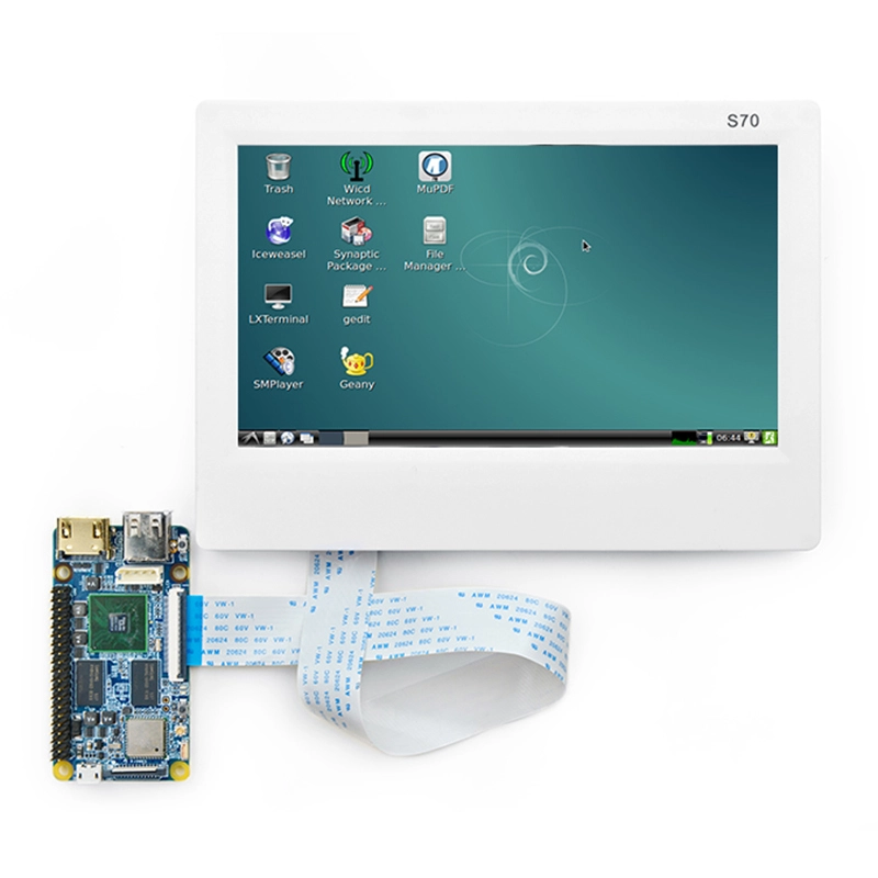 Écran LCD de 7 pouces avec écran tactile résistif 800x480-S70D 1