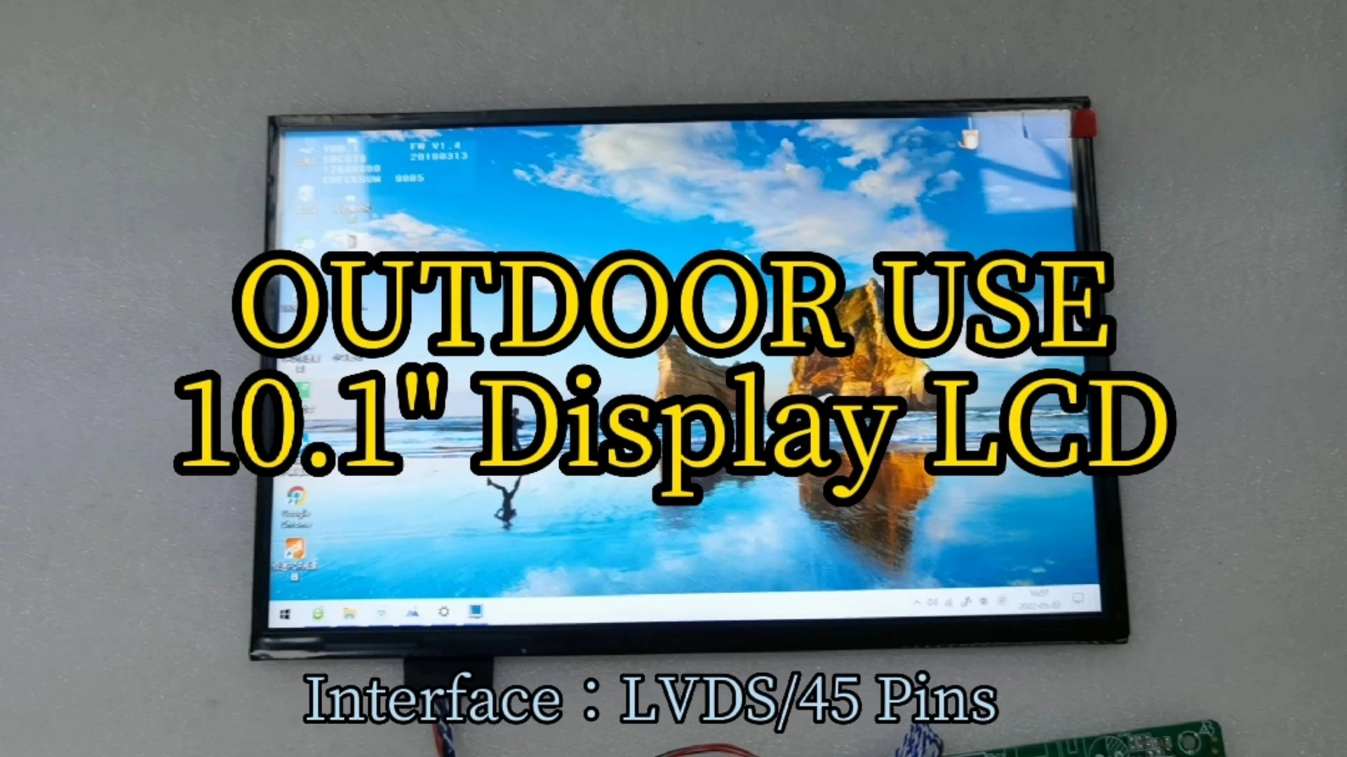 LCD-Bildschirm im Freien 10,1 Zoll BSD101WXM-NN0-1000CD 1280*800 1