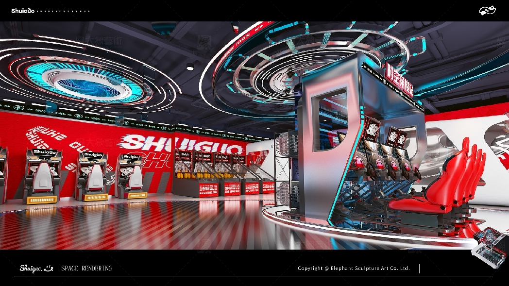 ESAC شامل حلول مركز Arcade Entertainment Center Design of Shuiguo Esports Planet 1