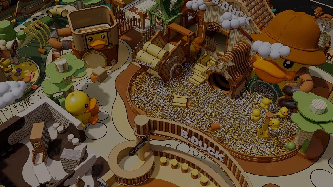 Un parque temático de granja co-creado por B.Duck, sensación global de IP, y ESAC, con diseño modular y actividades educativas y de entretenimiento. 1