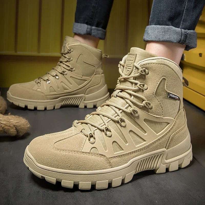 Comfortable Working Shoes Men's Plus Size High-Top Hiking & Hunting Boots 1
