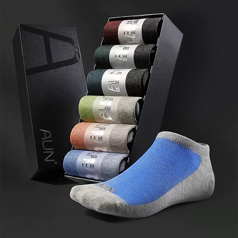 Men's Medium Cotton Socks for Spring and Autumn, Breathable Odor-Proof Business Socks 1