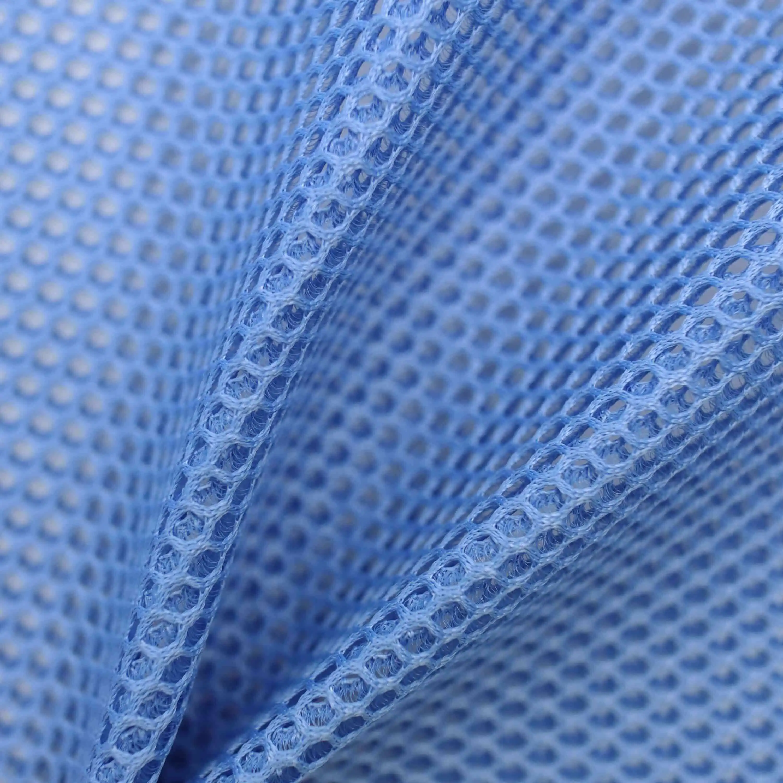 Warp-knit regular double-sided single three-layer mesh D1336F Upper layered feeling comfortable breathable soft blue 1