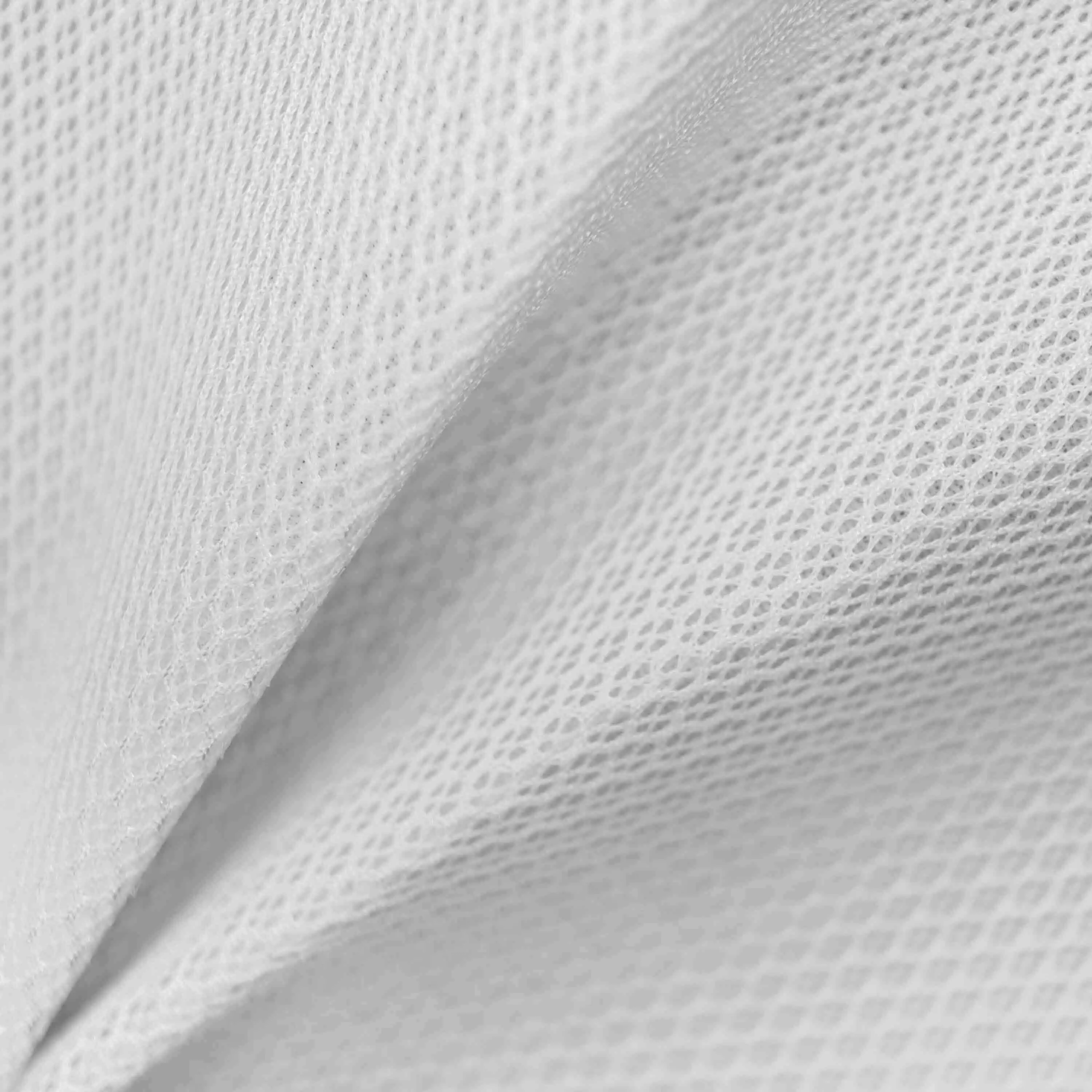 Warp-knit normal double-sided three-layer mesh D1671F Upper public version of the shoe comfortable breathable soft white 1