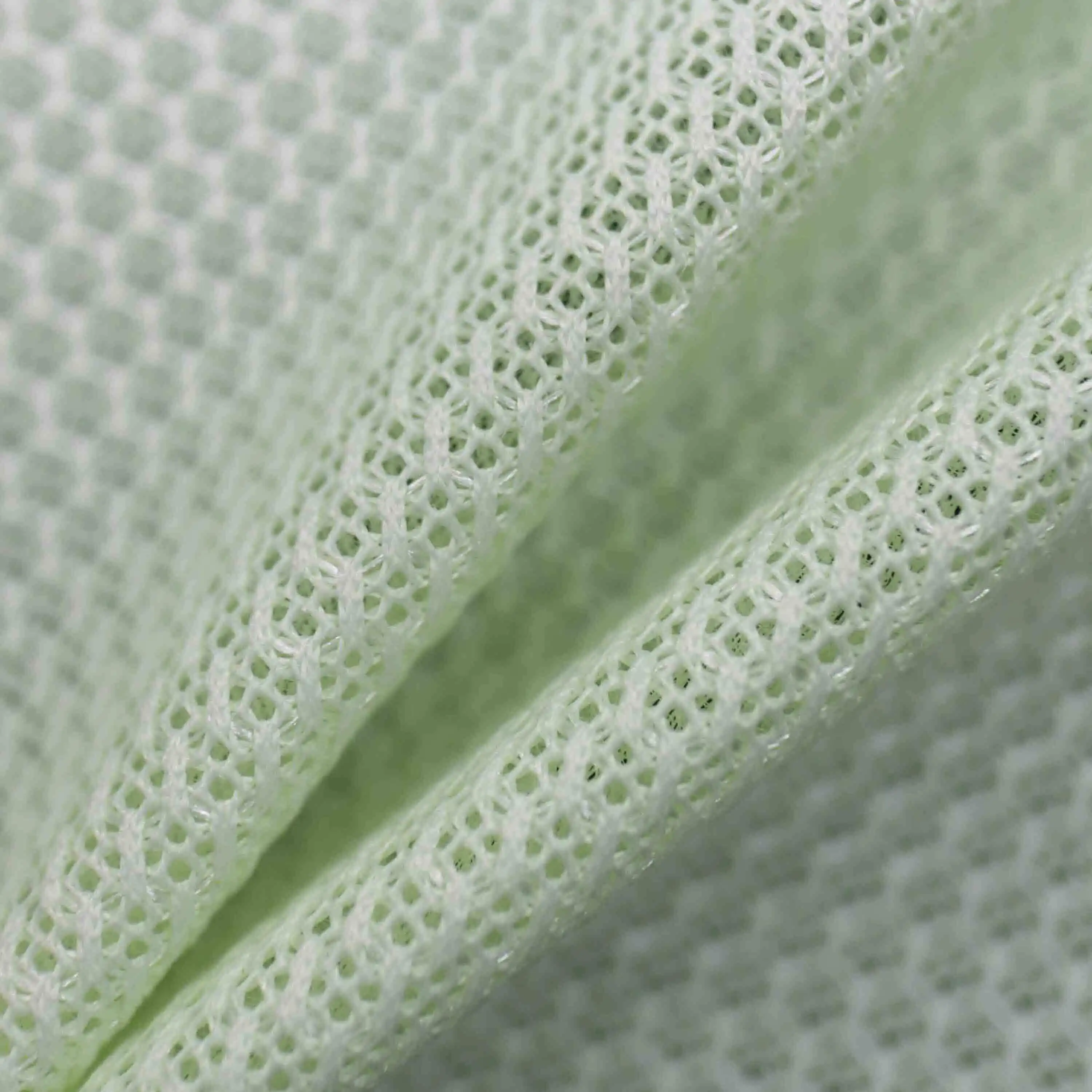 Warp knitting normal double-sided three-layer mesh D3008F Upper public version of the shoe comfortable breathable soft white Cubic 1