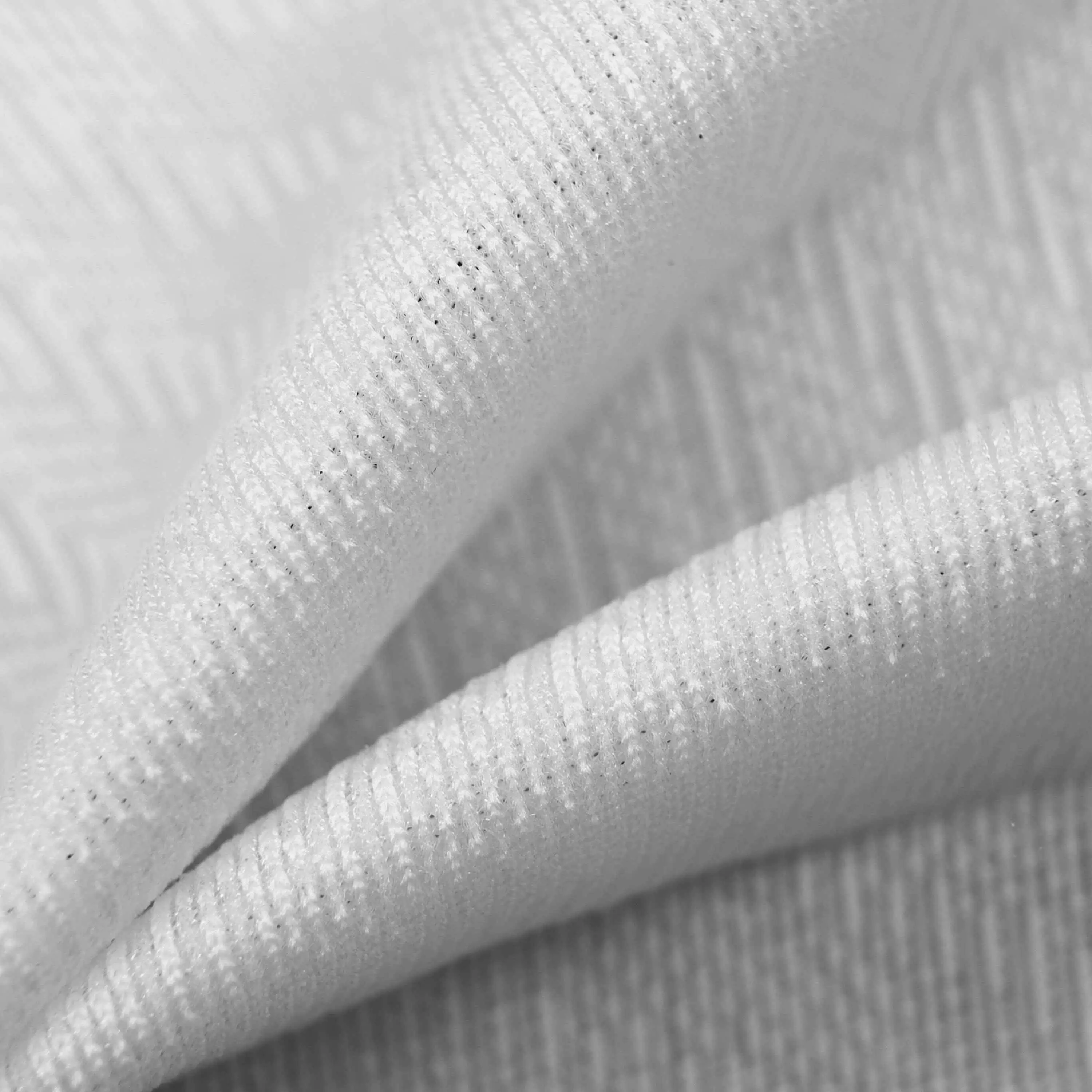 Tricot chaîne double face simple fil jacca cadre trois couches SCJ12701FX version publique supérieure confortable respirant blanc doux 1
