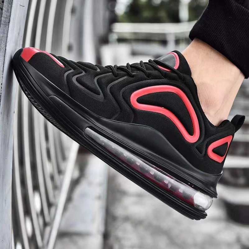 2025 men's shoes wholesale four seasons air cushion shoes breathable cloth men's sports shoes with platform non-slip casual shoes. 1
