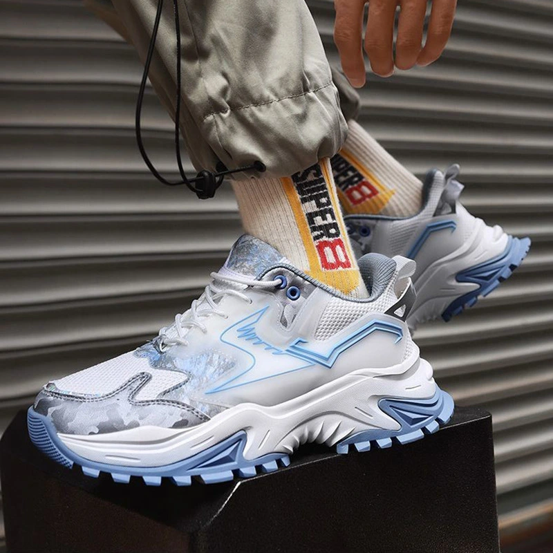 2025 men's shoes Four Seasons men's shoes with round-headed sneakers and thick soles increase old shoes Korean fashion casual shoes. 1