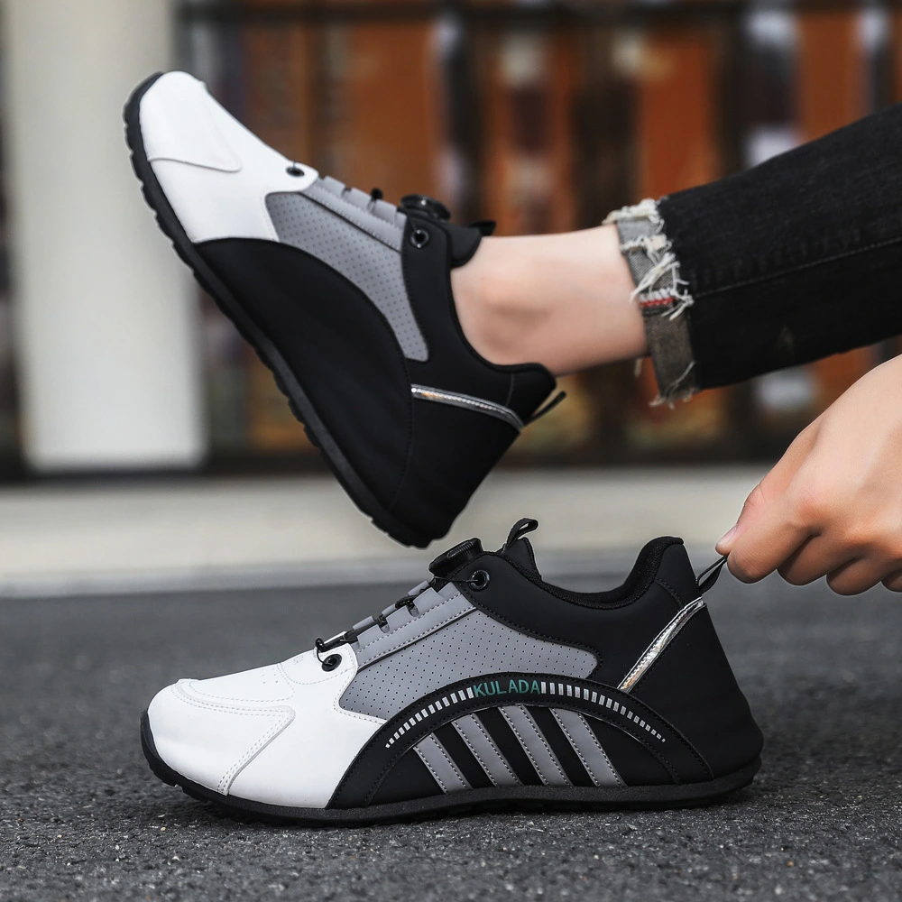 Men's Shoe Tide 2025 New Shoes Men's Rotary Button Advanced Sense Running Shoes Men's Joker Sports Breathable Daddy Shoes 1