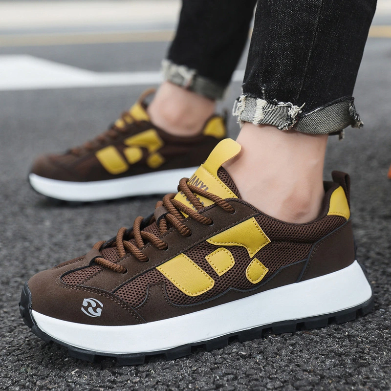 2025 men's shoes summer breathable sneakers men's mesh color matching daddy shoes breathable luxury shoes Joker tide. 1