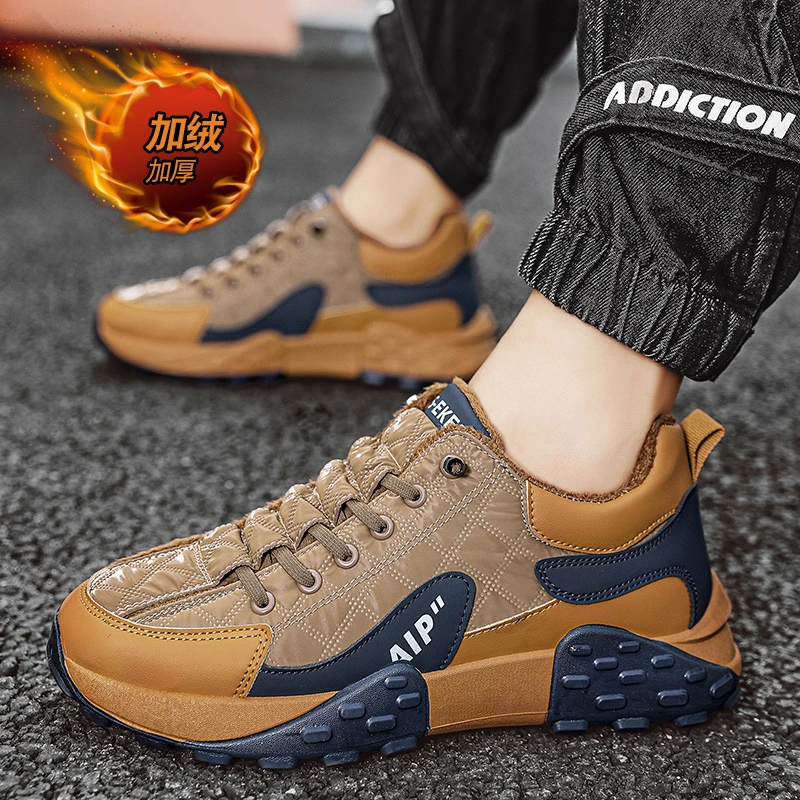 Men's shoes and velvet jogging shoes in the spring and autumn of 2025 new trend Joker soft-soled sports casual shoes. 1