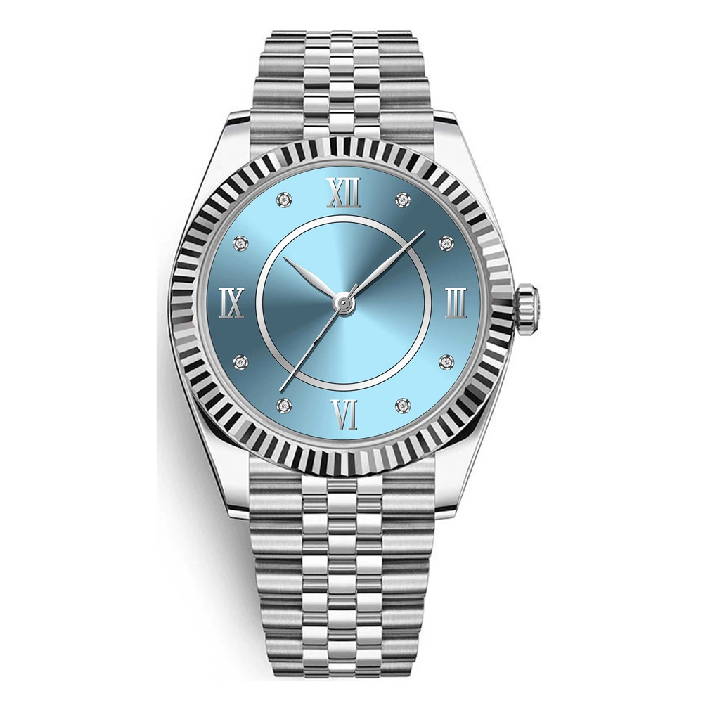 MIGAGA Reloj de Cuarzo con Pulsera de Jubileo de Plata y Caja Redonda para Mujer U030-35 1