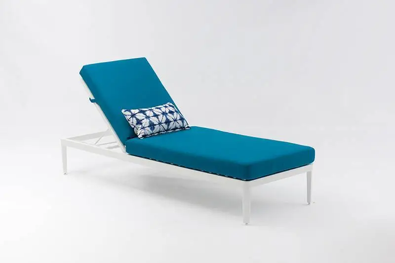 Estructura d'alumini de tela de malla Llit de platja Chaise Lounge Llit de piscina Llit d'exterior Llit de solàrium 1