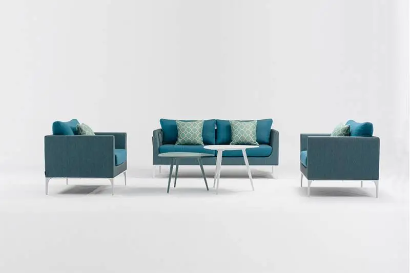 Outdoor Sofa Set with Aluminum Frame Stainless Steel Foot Strong Coffee Table 1