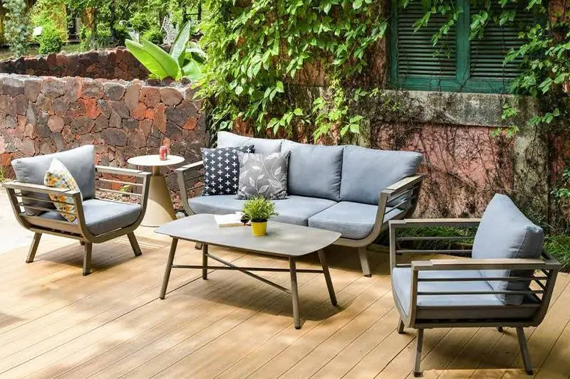 Garnitura za sjedenje na otvorenom Garden Leisure i stol sa potpuno aluminijumskim okvirom 1