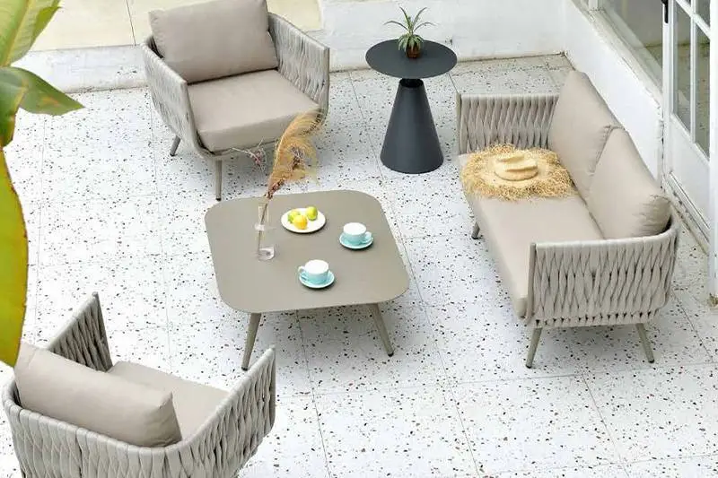 Modernong Sofa Set sa Outdoor Garden Set Sofa Outdoor Reclining Chair 1
