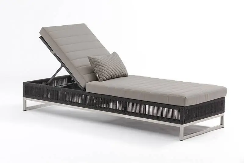 ຂາຍຮ້ອນໃນສວນກາງແຈ້ງ Benches Aluminum Tube Pool Sunbeders Sunbed Chaise Lounge 1