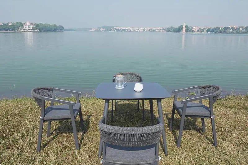 Garden DiningTable Set sa Outdoor Rope Furniture Dining Set Dinning Chair Set 1