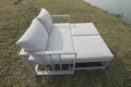 Outdoor Sofa Set with Aluminum Frame Stainless Steel Foot Strong Coffee Table3 6