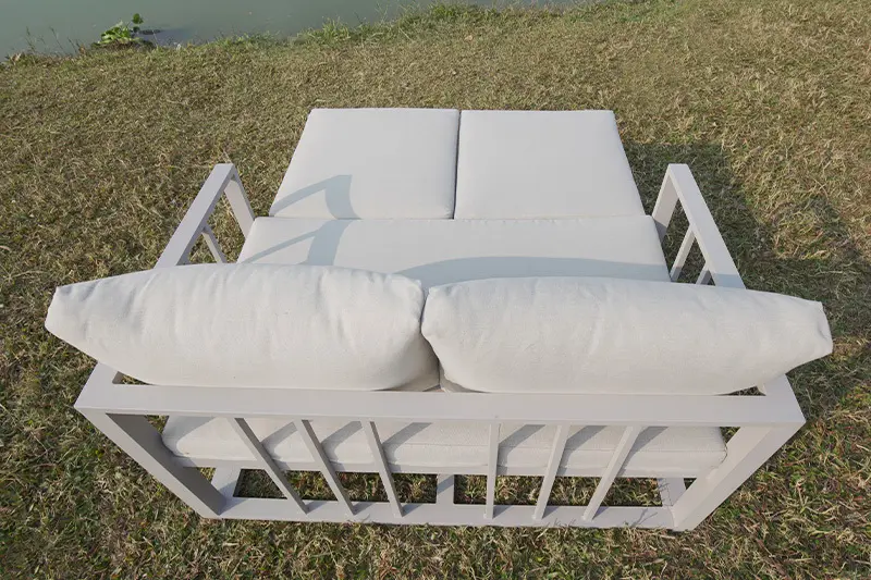 Outdoor Sofa Set with Aluminum Frame Stainless Steel Foot Strong Coffee Table3 7