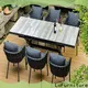 Outdoor Dining Table extensible14 1