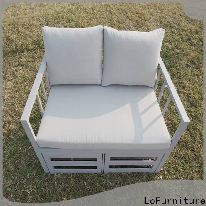 Outdoor Sofa Set with Aluminum Frame Stainless Steel Foot Strong Coffee Table3 1